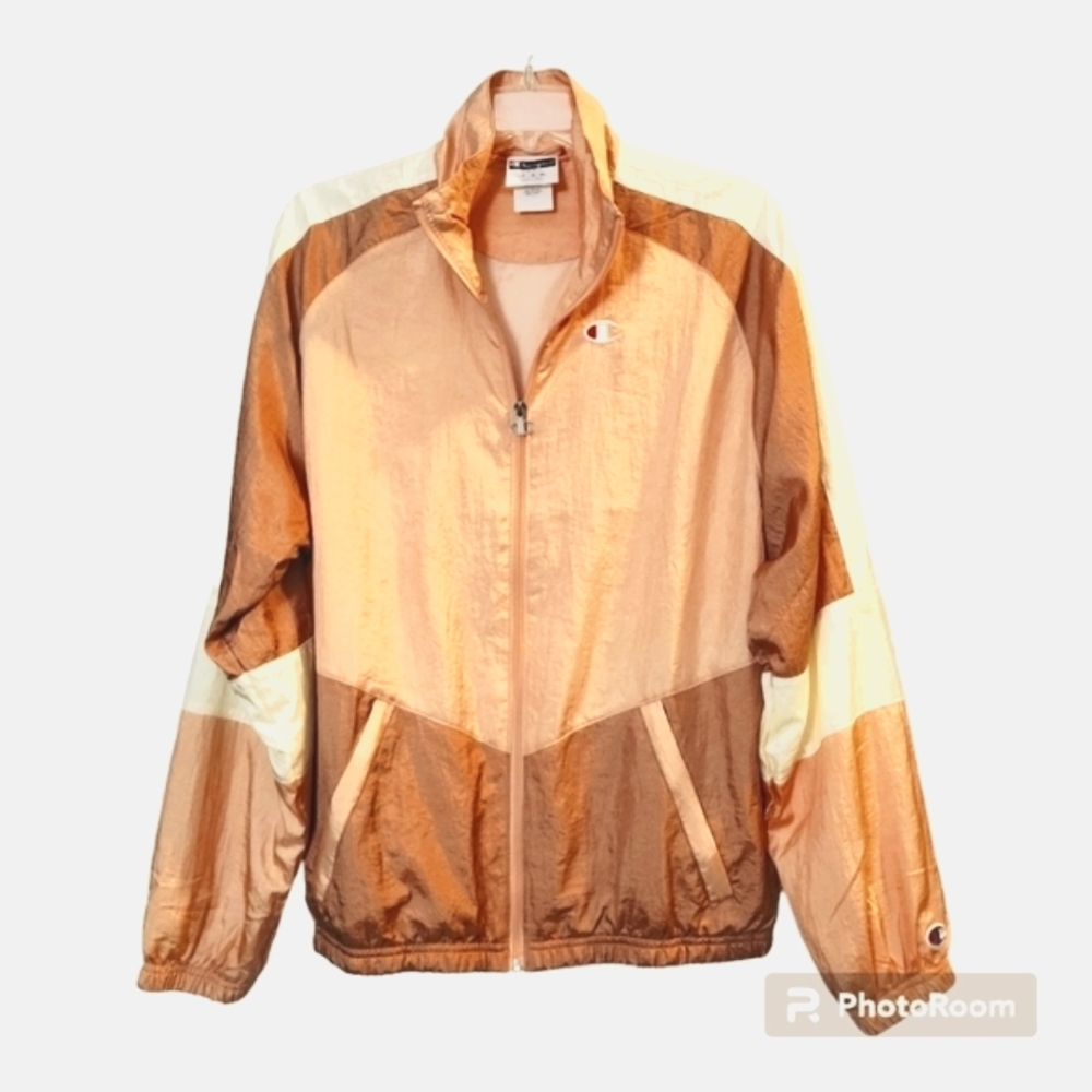 Champion Pink/White Unisex Style Windbreaker Track Jacket | Men's Size S | NWT
